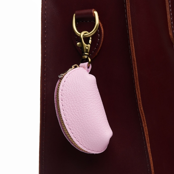 Portland leather Taco Keychain (Pinkaboo, pink) - Picture 7 of 8